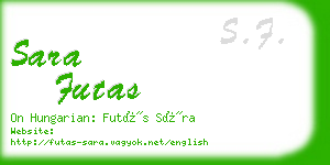 sara futas business card